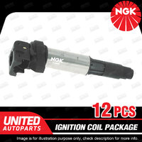 12 x NGK Ignition Coils Pack for BMW 760Li E66 6.0L V12 2003-2009 U5009