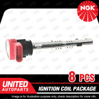 8 x NGK Ignition Coils Pack for Audi A8 4E 4H Q7 R8 S5 8T 3.0L 4.2L 5.2L