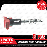 8 x NGK Ignition Coils Pack for Audi A6 4F A8 4E Allroad Quattro C5 S4 B6 B7