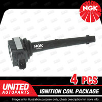 4 x NGK Ignition Coils Pack for Nissan Tiida C11 1.8L X-Trail T31 2.0L