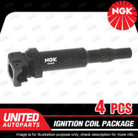 4 x NGK Ignition Coils Pack for Citroen C3 C4 C5 DS3 DS4 1.6L 4 Cyl 16V