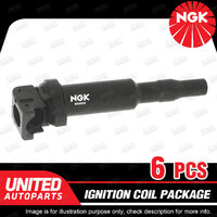 6 NGK Ignition Coils Pack for BMW 1 3 5 7 Series E 87 82 91 90 1M X1 X3 X5 X6 Z4