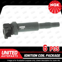 6 x NGK Ignition Coils Pack for BMW 130i E87 330i E90 525i 530i E60 E61 6Cyl