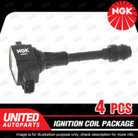 4 x NGK Ignition Coils Pack for Nissan X-Trail T30 2.5L 4Cyl 2001-2007