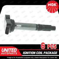 6 x NGK Ignition Coils Pack for Lexus RX350 RX450h 3.5L V6 2006-2012