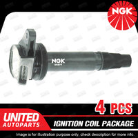 4 x NGK Ignition Coils Pack for Daihatsu Sirion M300 1.3L 4Cyl U5077