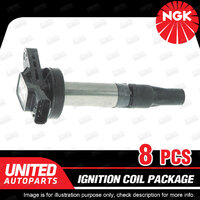 8 x NGK Ignition Coils Pack for Land Rover Discovery Series 3 Range Rover