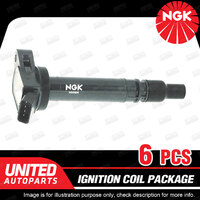 6 x NGK Ignition Coils Pack for Lexus GS300 GS450h IS250C GSE20R IS350 GSE21R