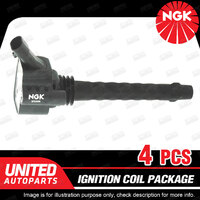 4 x NGK Ignition Coils Pack for Alfa Romeo Mito 1.4L 4 Cyl DOHC TMPFI 16V 88KW