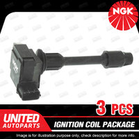 3 x NGK Ignition Coils Pack for Nissan Maxima A33 3.0L V6 1999-2003 U5110