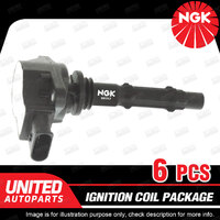 6 NGK Ignition Coils Pack for Benz C280 C300 C350 CLK280 CLK350 C209 CLS350 W219