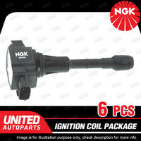 6 x NGK Ignition Coils for Nissan Pathfinder R52 350Z Z33 Maxima J32 Murano Z51