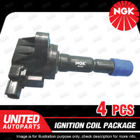 4 x NGK Ignition Coils Pack for Honda City GM CR-Z Jazz GE6 GE8 1.3L 1.5L 4Cyl