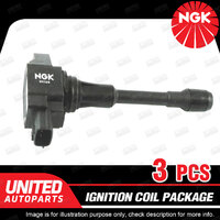 3 x NGK Ignition Coils Pack for Nissan Micra K13 1.2L 3Cyl 2010-2013