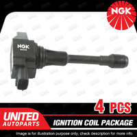 4 x NGK Ignition Coils Pack for Nissan Micra K13 1.5L 4Cyl 2010-2013