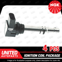 4 x NGK Ignition Coils Pack for Skoda Octavia 1Z CAX 1.4L Roomster 5J 1.6L BTS