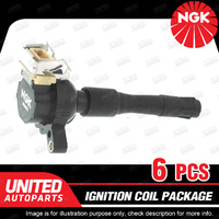 6 x NGK Ignition Coils Pack for Rover 75 J84 25K 2.5L V6 DOHC MPFI 24V 130KW