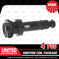 4 x NGK Ignition Coils Pack for Kia Soul AM 1.6L 4 Cyl V DOHC MPFI 16V G4FC 91KW