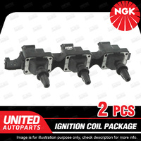 2 x NGK Ignition Coils Pack for Peugeot 406 D8 D9 3.0L V6 DOHC MPFI ES9J4 144KW