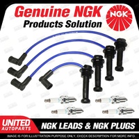 4 x NGK Spark Plugs + Ignition Leads Set for Ford Mondeo HE 2.0L 4Cyl