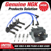 NGK Spark Plugs Coils Leads Kit for Holden Barina SB 1.2L 4Cyl 1994-1997