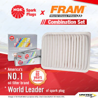 NGK Iridium Spark Plugs & Fram Air Filter for Ford Falcon Fairlane BF Territory