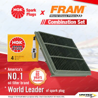 NGK Standard Spark Plugs & Fram Air Filter for Great Wall X240 2.4L 4G69S4N