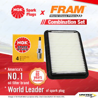 NGK Standard Spark Plugs & Fram Air Filter for Suzuki Ignis RG413 1.3L M13A