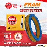 NGK Standard Spark Plugs & Fram Air Filter for Holden Camira JB JD 1.6L 16JH