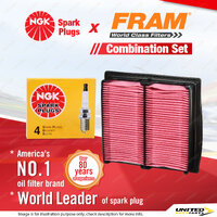 NGK Standard Spark Plugs & Fram Air Filter for Honda Civic EK EM 1.6L B16A2