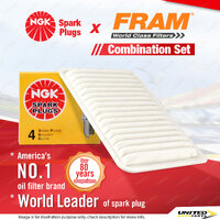 NGK Standard Spark Plugs & Fram Air Filter for Mazda 2 DY 1.5L ZY 4Cyl 02-07