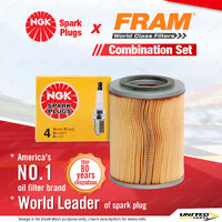 NGK Standard Spark Plugs & Fram Air Filter for Suzuki Sierra SJ410 Super Carry