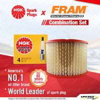 NGK Standard Spark Plugs & Fram Air Filter for Toyota Corona RT142 Celica RA65