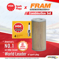 NGK Standard Spark Plugs & Fram Air Filter for Toyota Hiace RZH103 RZH113 RZH125