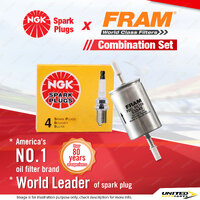 NGK Standard Spark Plugs & Fram Fuel Filter for Holden Barina SB 1.2L C12NZ