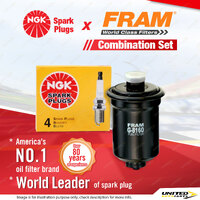 NGK Standard Spark Plugs & Fram Fuel Filter for Hyundai Coupe RD Lantra J3 4Cyl