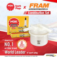 NGK Spark Plugs & Fram Fuel Filter for Toyota Landcruiser FJ 40 55 70 73 75