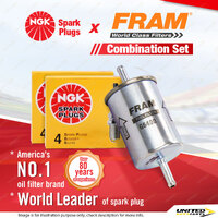 NGK Spark Plugs & Fram Fuel Filter for Holden Commodore Calais Statesman VR VS