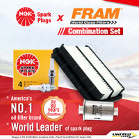 NGK Standard Spark Plugs & Fram Filter Service Kit for Daihatsu Charade G200