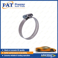 2x PAT ICON Series Hose Clamps - Perforated Slim Band Part Stainless 11-18mm