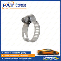 10x PAT ICON Series Hose Clamps - Perforated Slim Band Full Stainless 6-16mm