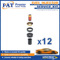 12 x PAT Fuel Injector Service Kits for Daimler Double Six 5.3L 7P V12 OHV Sedan