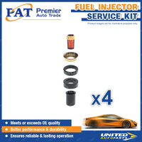 4 x PAT Fuel Injector Service Kits for Nissan Gazelle Pintara 2.0L CA20E I4