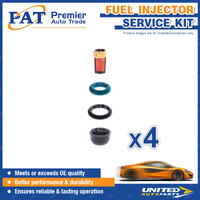 4 x PAT Fuel Injector Service Kits for Holden Barina Colorado Frontera Rodeo