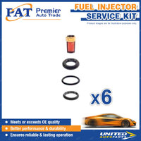 6 x PAT Fuel Injector Service Kits for Rover 75 2.5L 25K V6 Sedan Wagon 01-05