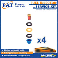 4 x PAT Fuel Injector Service Kits for Hyundai Excel S Coupe Accent 1.5L G4EK