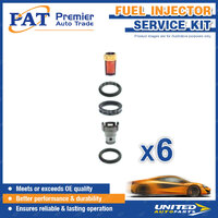 6 PAT Fuel Injector Service Kits for Toyota Landcruiser Prado Granvia Hilux 3.4L