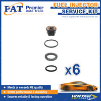 6x PAT Fuel Injector Service Kits for Nissan Elgrand Navara 3.0 3.3L VG30E VG33E