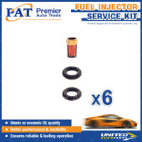 6 x PAT Fuel Injector Service Kits for Ford Falcon Territory VCT 4.0L BARRA 195