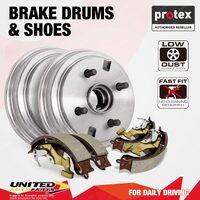 Front Protex Brake Drums + Shoes for Chevrolet LUV Ute 1972 - 1975